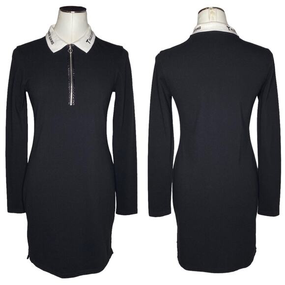 T By Alexander Wang Cotton Pique Polo Short Zip-Front Shirtdress size Medium - Picture 2 of 12